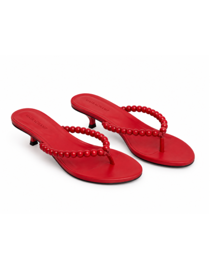ADUN KITTEN HEELS - cherry
